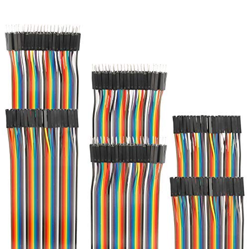 Product Cover EDGELEC 120pcs Breadboard Jumper Wires 10cm 15cm 20cm 30cm 40cm 50cm 100cm Optional Arduino Wire Dupont Cable Assorted Kit Male to Female Male to Male Female to Female Multicolored Ribbon Cables