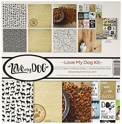 Product Cover Reminisce (REMBC) LMD-200 Love My Dog Scrapbook Collection Kit, Multi Color Palette