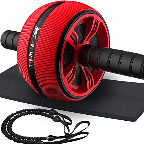 Product Cover LAFENI Ab Roller, Home Abdominal Exercise Equipment Core Workout Machine Wider Ab Roller Wheel With Resistant Band (Life-time Warranty)