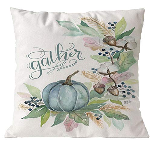 Product Cover Icocol Halloween Pumpkin Features Pillows Cover Decor Pillow Case Sofa Waist Throw Cushion Cover (A)