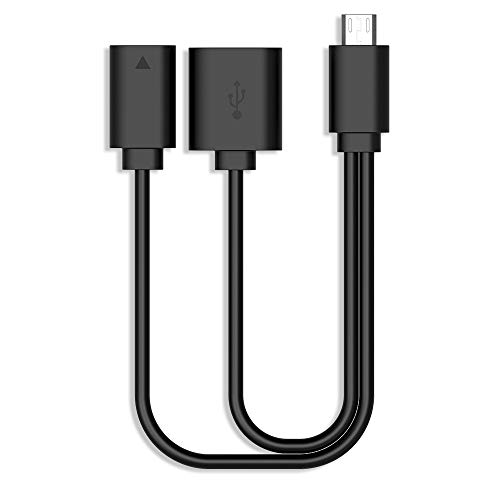 Product Cover Rii F1 Micro USB Host OTG Adapter Cable Micro USB to USB For Smart TV, Compatible with Rii Keyboards, Logitech Keyboards, and Nintendo Switch, SNES, NES Classic