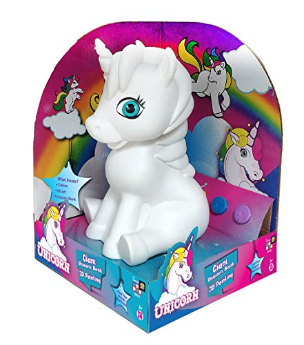 Product Cover AMAV Unicorn Bank- DIY Paint Your Own Unicorn & Choose from Five Arts & Crafts Activity for Boys & Girls Ultimate Piggy Bank