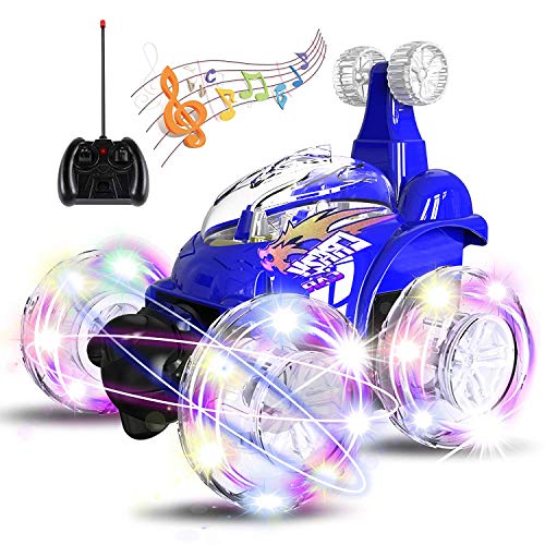 Product Cover UTTORA Remote Control Car, Invincible Tornado Twister Remote Control Truck,360 Degree Spinning and Flips with Color Flash and Music RC Car for Kids
