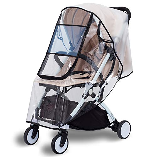 Product Cover Bemece Stroller Rain Cover Universal, Baby Travel Weather Shield, Windproof Waterproof, Protect from Dust Snow