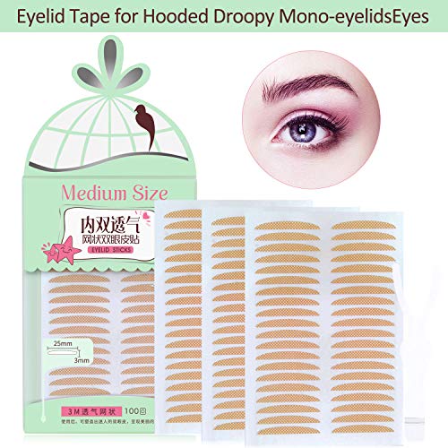 Product Cover Breathable Fiber Double Eyelid Tape Stickers, Single Side Sticky, Perfect for Hooded, Droopy, Uneven, or Mono-eyelids, Instant Eyelid Lift Without Surgery
