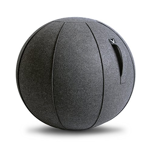 Product Cover Vivora Luno - Sitting Ball Chair for Office and Home, Lightweight Self-Standing Ergonomic Posture Activating Exercise Ball Solution with Handle & Cover, Classroom & Yoga