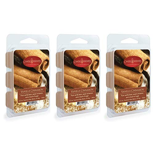 Product Cover CANDLE WARMERS ETC 3-Pack 2.5 oz Wax Melt Tart Brick, Vanilla Cinnamon