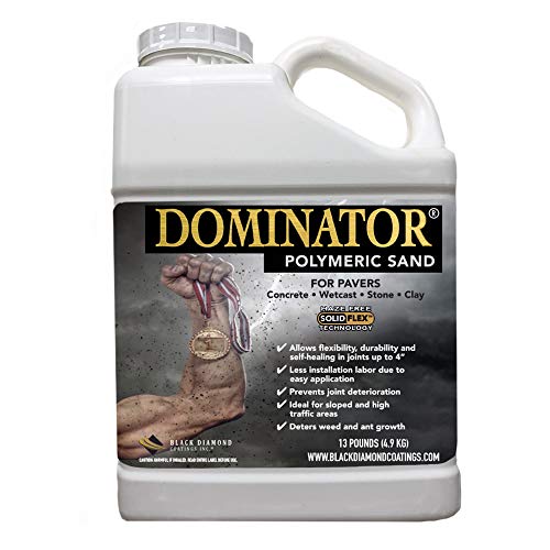 Product Cover 13 Pound, Taupe Joint Stabilizing for Pavers, DOMINATOR Polymeric Sand with Revolutionary Solid Flex