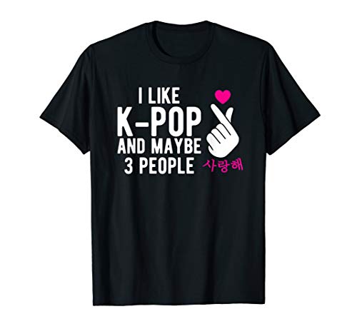 Product Cover I Like K-Pop and Maybe 3 People Shirt KPop Hand Symbol Gift