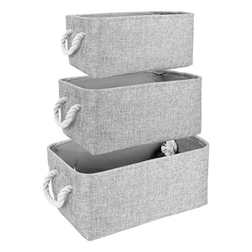 Product Cover HomeStorie® Eco-Friendly Foldable Storage Basket Bins Organizer, Set of 3 (Grey)