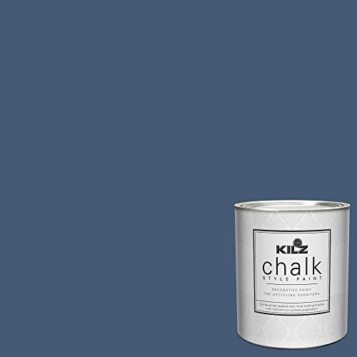 Product Cover KILZ 00004804 Interior Chalk Style Ultra Flat Decorative Paint for Furniture, 1 Quart, Authentic Navy