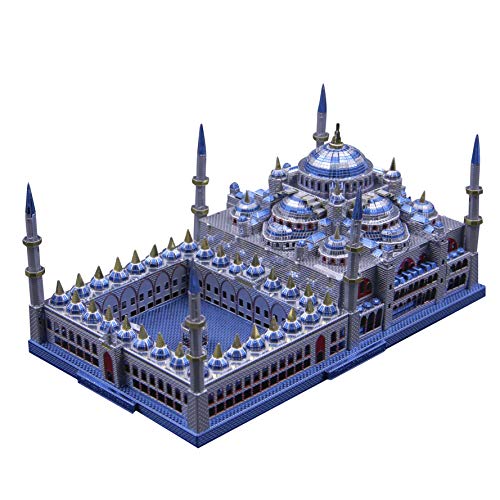 Product Cover 3D Metal Puzzle Assembly Architecture Model Building Kit DIY Laser Cut Jigsaw Toy - Microworld J029 Turkey Blue Mosque (Sultan Ahmed Mosque)
