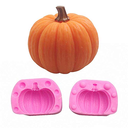 Product Cover 3D Pumpkin Silicone Mold - Mini Pumpkin Mold for Halloween Candy, Baking, Cake Decoration, Soap Making, Chocolate, Candle, Clay