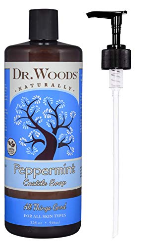 Product Cover Dr. Woods Pure Peppermint Liquid Castile Soap with Pump, 32 Ounce