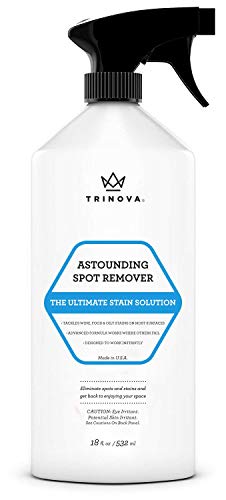 Product Cover Carpet Spot Remover Spray - Best Cleaner for Stains on Rugs, Upholstery, Fabric and More. Red Wine Eliminator and Eraser for Most Surfaces. 18oz trinova