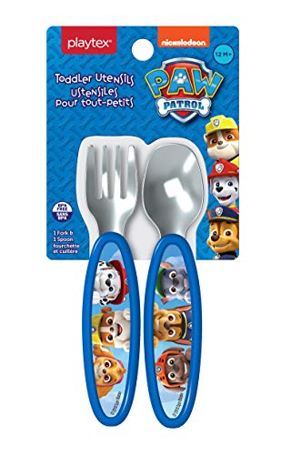 Product Cover Playtex Mealtime Paw Patrol Utensils for Boys Including 1 Spoon and 1 Fork