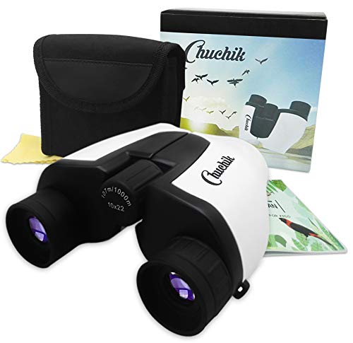 Product Cover Chuchik Toys Best Binoculars for Kids, 10X22 Magnification. A Unique Gift for Boys and Girls Age 3-14.