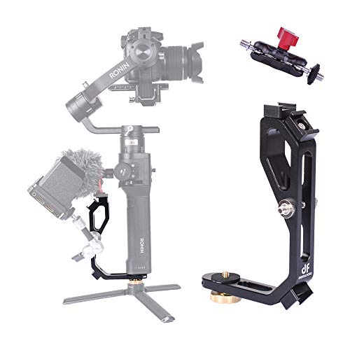 Product Cover DF DIGITALFOTO Universal L Bracket Handle Gimbal Accessories,Mounting Monitor/Microphone with Bean Grip Compatible with DJI Ronin S,Ronin SC Zhiyun Crane V2/M/2,Moza Air 2, AK2000/4000 and More Gimbal