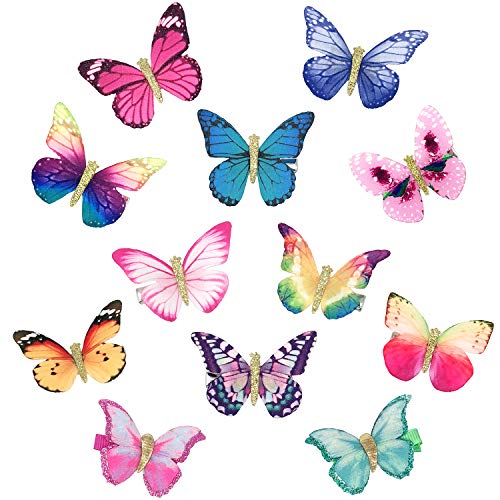 Product Cover Elesa Miracle Baby Girl Butterfly Hair Clips Toddlers Infants Kids Butterfly Clips Barrettes