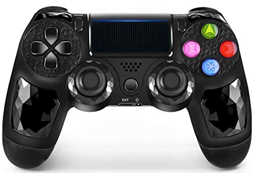 Product Cover PS4 Controller Wireless Bluetooth Gamepad Controller DS4 Dual Shock Gaming Joystick with Touch Pad High-Precison Controller for Playstation 4 / PS4 Pro/Slim (Black)