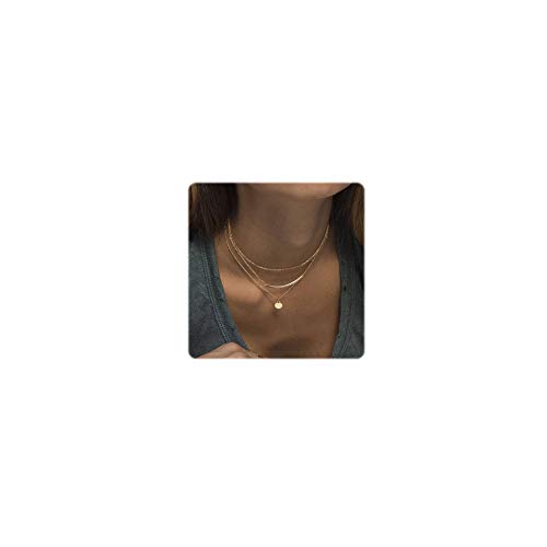Product Cover So Pretty Layered Coin Tube Pendant Choker Necklace for, Coin&Bar, Size No Size