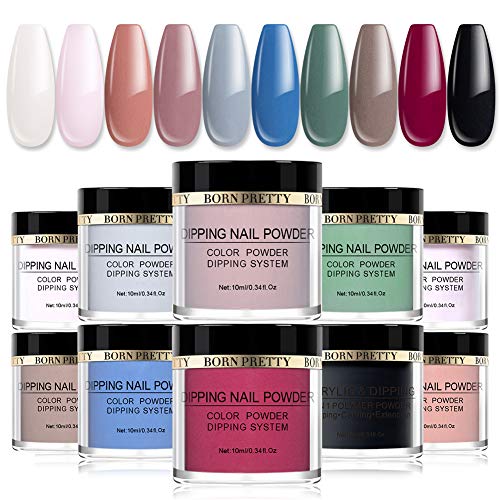 Product Cover BORN PRETTY Dipping dip nail powder Acrylic Nail Art for Dipping Nail Starter French Nail Without Lamp Cure manicuring 5 Colors Set 1