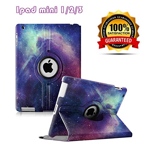 Product Cover iPad Mini 1/2/3 Case - 360 Degree Rotating Stand Case Cover with Auto Sleep/Wake Feature for iPad Mini 1/iPad Mini 2/iPad Mini 3 (Galaxy)