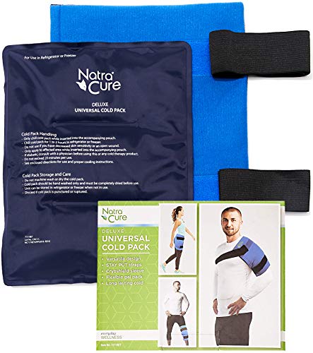 Product Cover NatraCure Universal Large Gel Cold Pack Ice Wrap - 717-RET - (Reusable for Shoulder, Back, Knee, Hipe, Elbow, Ankle - Pain Relief of Injuries, Recovery, Swelling, Aches, Bruises, Sprains)