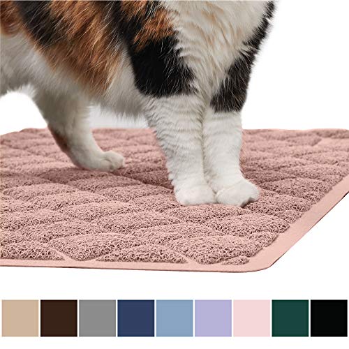 Product Cover Gorilla Grip Original Premium Durable Cat Litter Mat, 35x23, XL Jumbo, No Phthalate, Water Resistant, Traps Litter from Box and Cats, Scatter Control, Soft on Kitty Paws, Easy Clean Mats, Light Pink