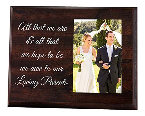 Product Cover Elegant Signs Dad and Mom Wedding Gift from The Bride and Groom - All That We are and All That We Hope to Be - Thank You Picture Frame for Parents