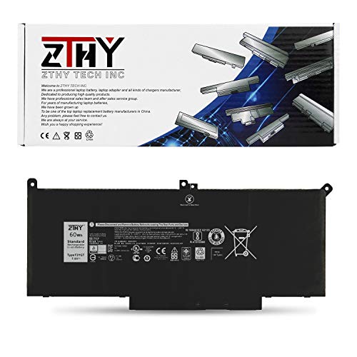 Product Cover ZTHY 60Wh F3YGT Laptop Battery for Dell Latitude 12 7000 7280 7290/13 7000 7380 7390 P29S002/14 7000 7480 7490 P73G002 Series DM3WC DM6WC 2X39G KG7VF 451-BBYE 453-BBCF 7.6V 4-Cell