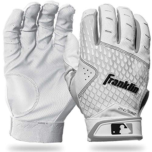 Product Cover Franklin Sports 2nd-Skinz Batting Gloves - White/White - Youth X-Small