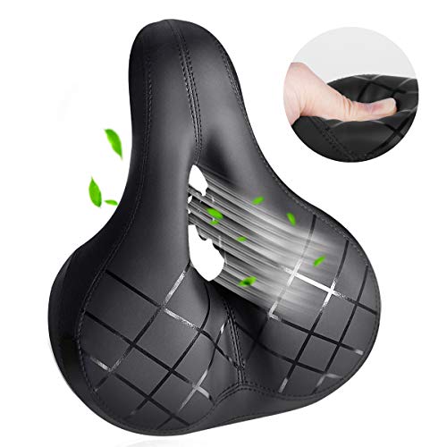 Product Cover DOSLEEPS Ergonomic Bike Saddle Bicycle Seat, Bike Seat with Shockproof Spring and Punching Foam System,Cycling MTB Saddle Cushion Pad for Cruiser/Road Bikes/Touring/Mountain Bike