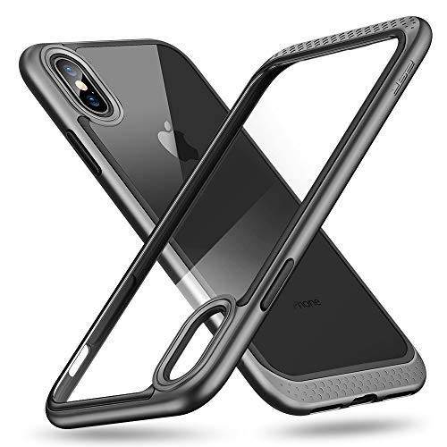 Product Cover ESR Bumper Hoop Case for iPhone Xs Max, Heavy Duty Armor with Flexible Cushion [Reinforced Camera Protection] [Glass-Back Safe] for 6.5 inch(2018)(Black)