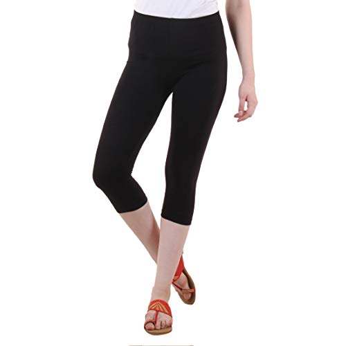Product Cover Svadhaa Cotton Lycra Soft Stretchable And Comfortable Women's Capri Leggings