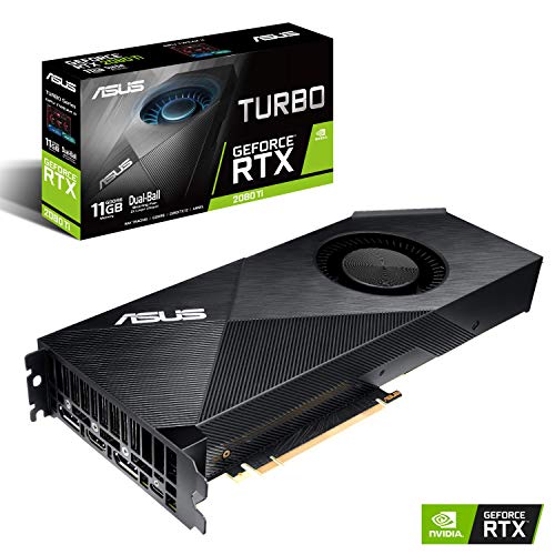 Product Cover ASUS GeForce RTX 2080 Ti 11G Turbo Edition GDDR6 HDMI DP 1.4 Type-C graphics card (TURBO-RTX2080TI-11G)