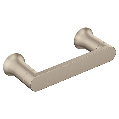 Product Cover Moen BH3808BN Genta Double Post Modern Pivoting Toilet Paper Holder, Brushed Nickel