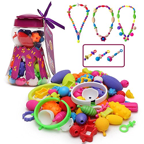 Product Cover WISHTIME Pops Beads DIY Toy - Kids Intelligence Education Toys Gifts Jewelry Bracelet Necklace Making Kit Arts & Crafts Toys for Kids