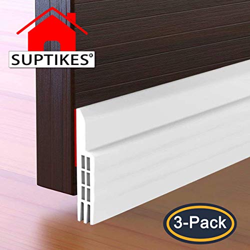 Product Cover 3 Pack Door Draft Stopper, Self-Adhesive Under Door Seal Fits for for Exterior and Interior Doors - Dustproof, Soundproof and Small Animals-Proof, 2
