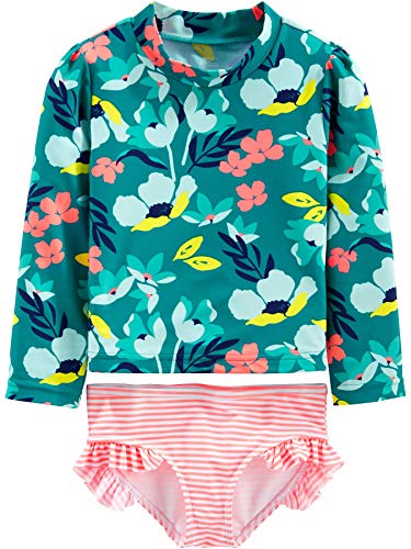 Product Cover Simple Joys by Carter's Girls' 2-Piece Rashguard Set, Floral, 12 Months