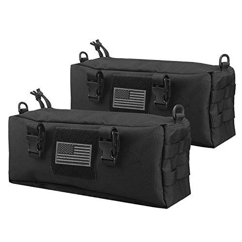 Product Cover AMYIPO Tactical Pouch Multi-Purpose Large Capacity Increment Pouch Short Trips Bag (Black (2 PCS))