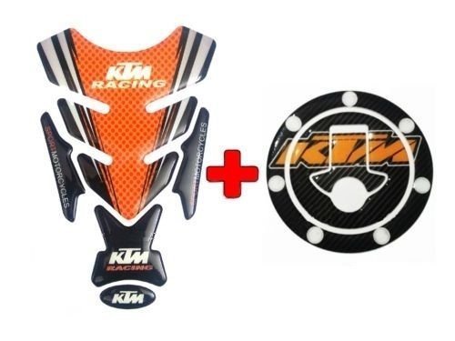 Product Cover EASY4BUY Combo KTM Inspired Tank Pad+Tank Sticker Fuel Cap for Duke/Rc 125/200/390