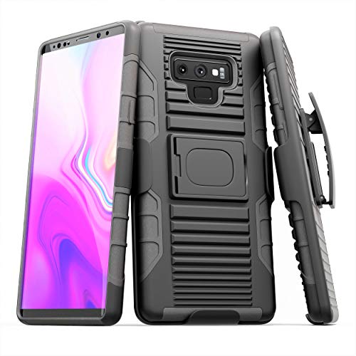 Product Cover Stronden Galaxy Note 9 Case with Belt Clip - Holster Case (Rubberized Grip) Slim Fit Protective Case with Kickstand, Combo Shell Holder for Samsung Note 9 (Black)