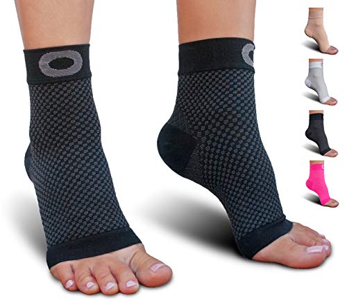 Product Cover Plantar Fasciitis Sock with Arch Support for Men & Women - Best Ankle Compression Socks for Foot and Heel Pain Relief - Better Than Night Splint Brace, Orthotics, Inserts, Insoles (XXL, Black)