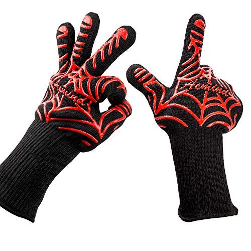 Product Cover Acmind BBQ Grilling Gloves 1472°F Heat Resistant Grill Gloves, Barbeque/Barbecue Gloves for Smoker, 13