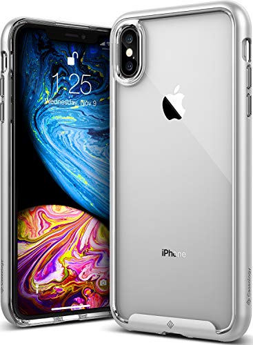Product Cover Caseology Skyfall for iPhone Xs Max Case (2018) - Clear Back & Slim Fit - Silver