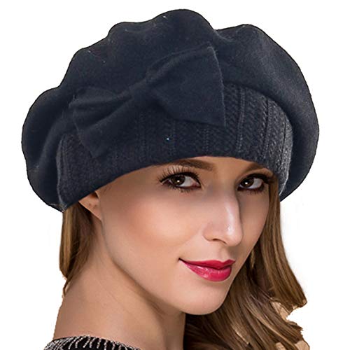 Product Cover Women Wool Berets Classic French Beret Dress Cute Beanie Winter Hats Hy022
