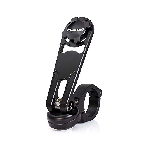 Product Cover Rokform Pro Series Motorcycle/Bicycle/Quad Handlebar Phone Mount, Aircraft Aluminum, Twist Lock and Magnetic Security w/Rokform Lanyard for Extra Protection - Black