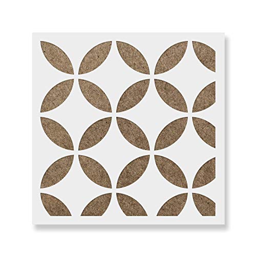 Product Cover Japanese Tile Stencil - Laser-Cut Reusable Floor Stencil & Backsplash Tile Stencils for Home Decor, Furniture, and Walls