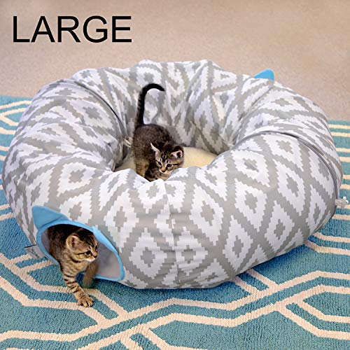 Product Cover Kitty City Large Cat Tunnel Bed, Cat Bed, Pop Up bed, Cat Toys, Christmas Tree